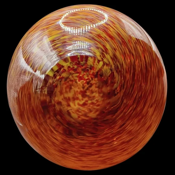 Beautiful Hand-blown Murano Style Art Glass Vase 10" x 8" - Picture 4 of 5